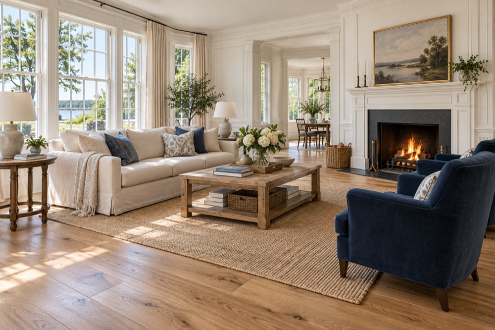 Flooring in a distinct Connecticut residential setting